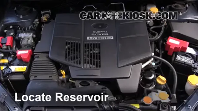 2015 Subaru XV Crosstrek Hybrid 2.0L 4 Cyl. Líquido limpiaparabrisas Agregar líquido